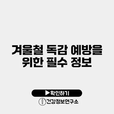 겨울철 독감 예방을 위한 필수 정보