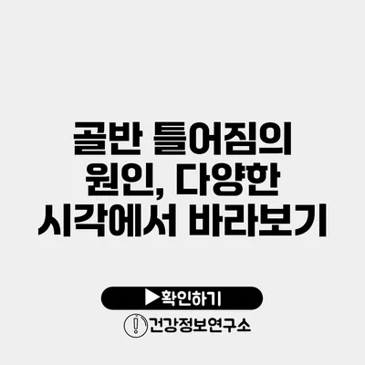 골반 틀어짐의 원인, 다양한 시각에서 바라보기