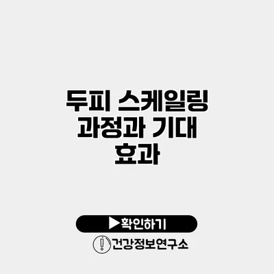 두피 스케일링 과정과 기대 효과