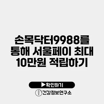 손목닥터9988를 통해 서울페이 최대 10만원 적립하기