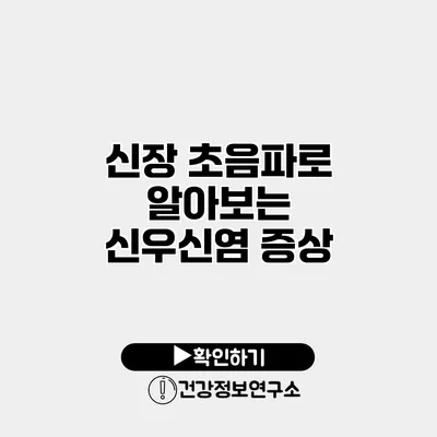 신장 초음파로 알아보는 신우신염 증상