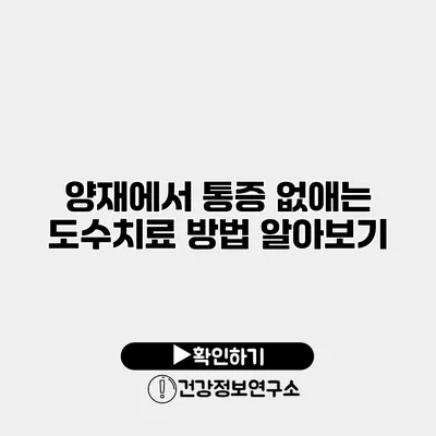 양재에서 통증 없애는 도수치료 방법 알아보기