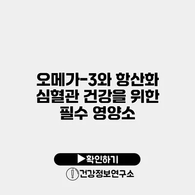 오메가-3와 항산화 심혈관 건강을 위한 필수 영양소