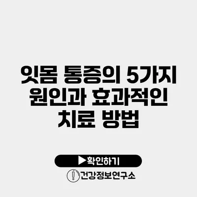 잇몸 통증의 5가지 원인과 효과적인 치료 방법