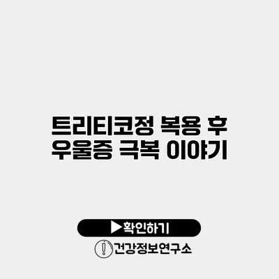 트리티코정 복용 후 우울증 극복 이야기