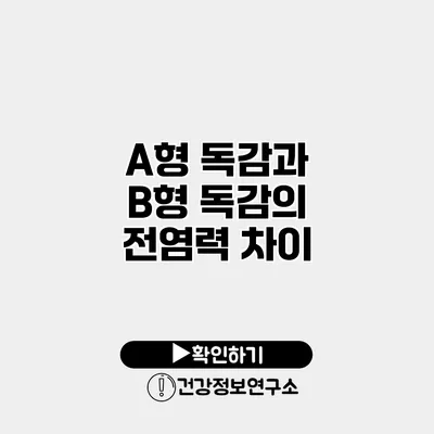 A형 독감과 B형 독감의 전염력 차이