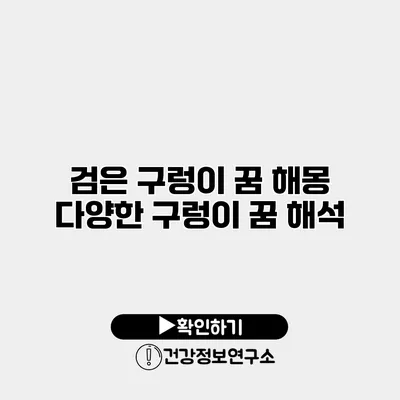 검은 구렁이 꿈 해몽 다양한 구렁이 꿈 해석