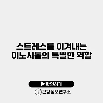 스트레스를 이겨내는 이노시톨의 특별한 역할