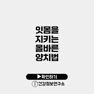 잇몸을 지키는 올바른 양치법