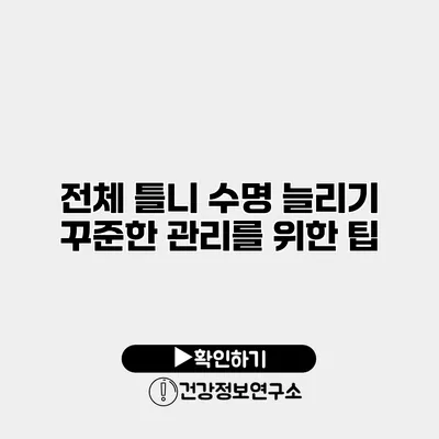 전체 틀니 수명 늘리기 꾸준한 관리를 위한 팁