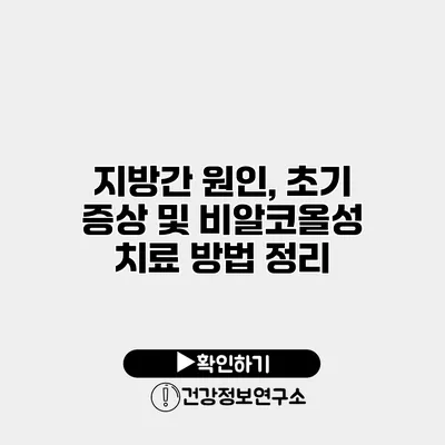 지방간 원인, 초기 증상 및 비알코올성 치료 방법 정리