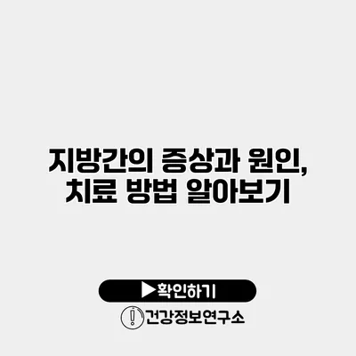 지방간의 증상과 원인, 치료 방법 알아보기