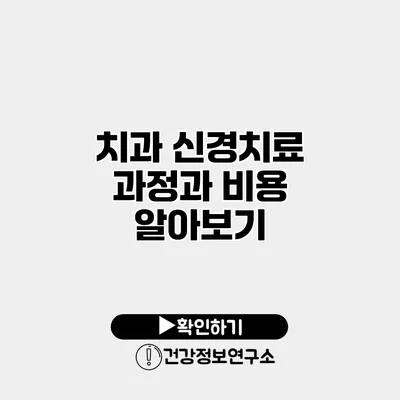 치과 신경치료 과정과 비용 알아보기