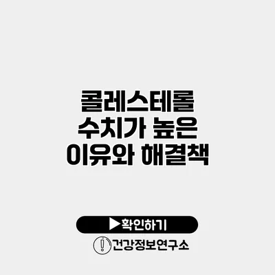 콜레스테롤 수치가 높은 이유와 해결책